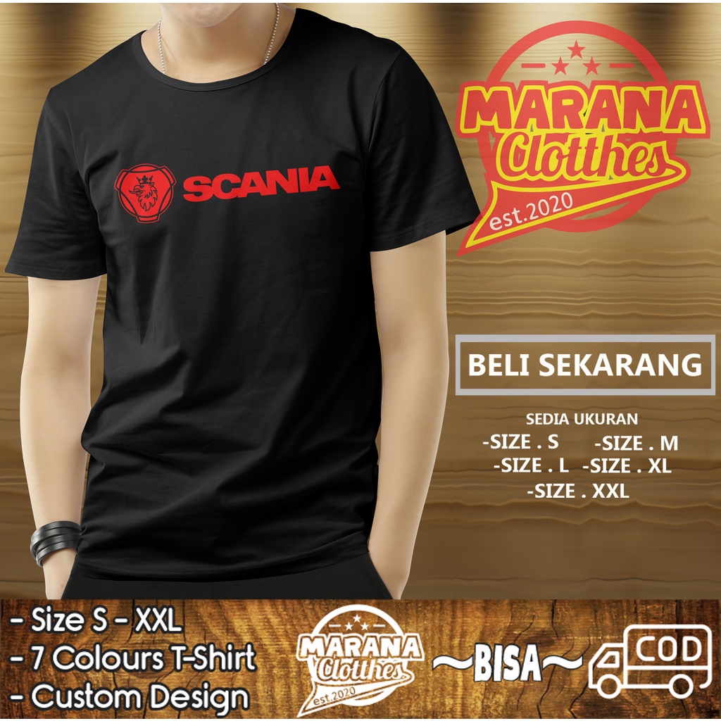 KAOS BAJU BISMANIA SCANIA LOGO SIMPLE KAOS OTOMOTIF