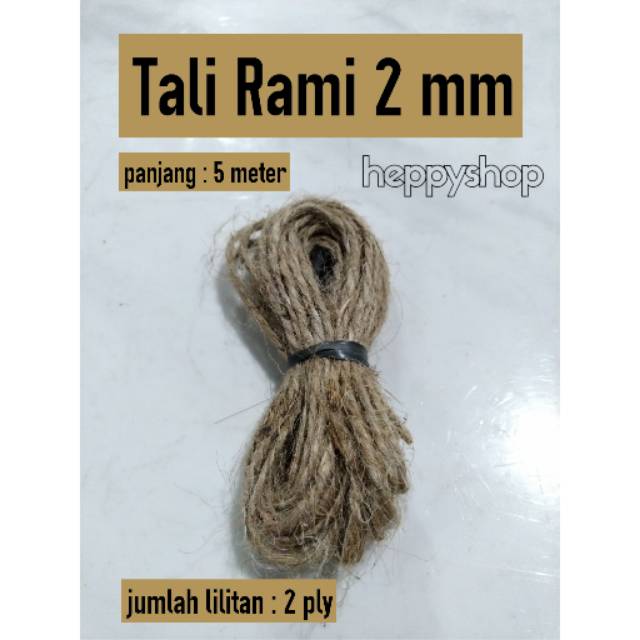 

Tali Rami 2 mm 5 meter, Tali Goni 2 mm, Tali Kerajinan Tangan
