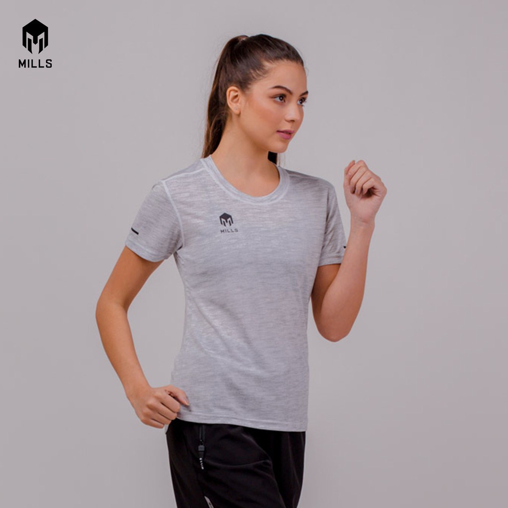 MILLS Baju Olahraga Wanita Gym And Running Shirt Track Women 5005 Original