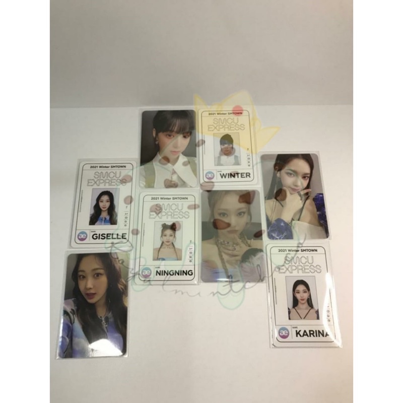 READY STOCK 2021 WINTER SMTOWN - SMCU EXPRESS WINTER ALBUM AESPA VERSION PC PHOTOCARD PASS CARD KARI
