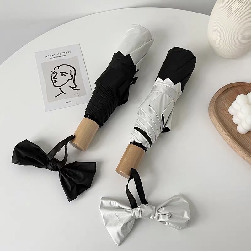 PAYUNG LIPAT PREMIUM MOTIF BUNGA HITAM PUTIH / PAYUNG LIPAT MURAH ESTETIK CANTIK BAGUS KEREN / MAGIC UMBRELLA / ANTI UV / PAYUNG HUJAN