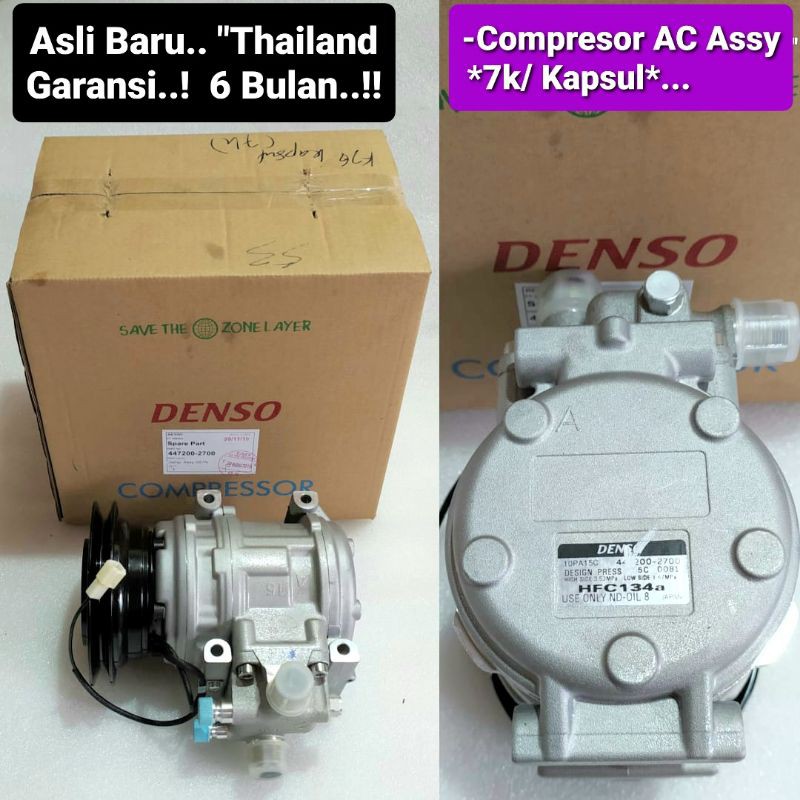 compresor ac assy / kompresor ac Toyota kijang 7k kapsul Asli denso