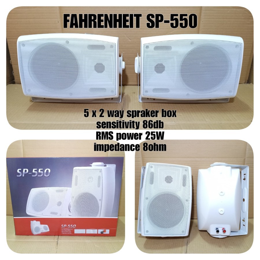 SPEAKER PASIF 5 INCH SEPASANG FAHRENHEIT SP 550 WHITE