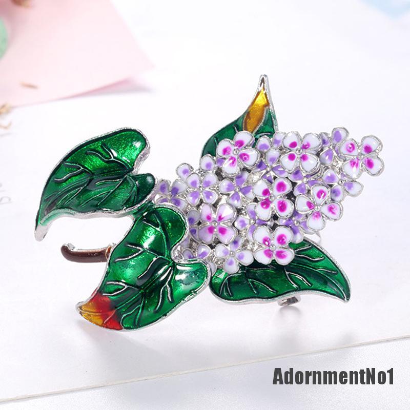 (Adornmentno1) Bros Pin Enamel Desain Bunga Lilac Untuk Wanita