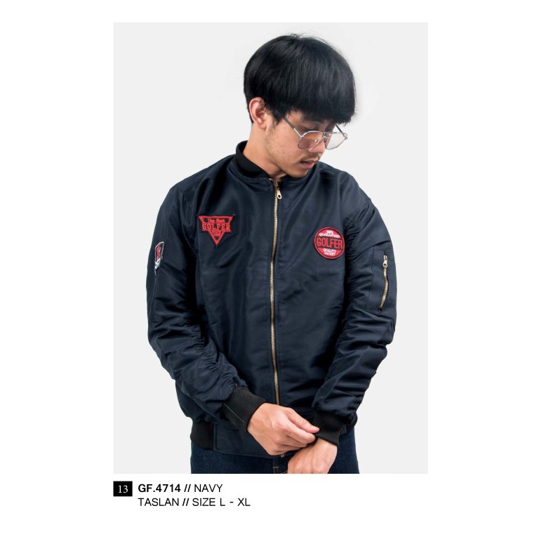 JAKET PRIA WARNA NAVY L sd XL