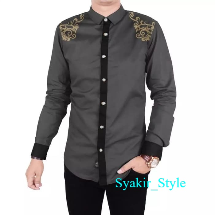 KOKO IRFAN GREY SC-Baju koko pria katun grey