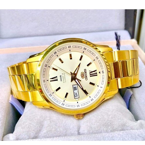 SEIKO 5 AUTOMATIC SNKP20K1 GOLD JAM TANGAN PRIA ORIGINAL ORI