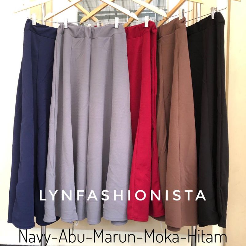 LYNFASHIONISTA-ROK PANJANG WANITA MUSLIM BAHAN WEDGES TEBAL MURAH/888