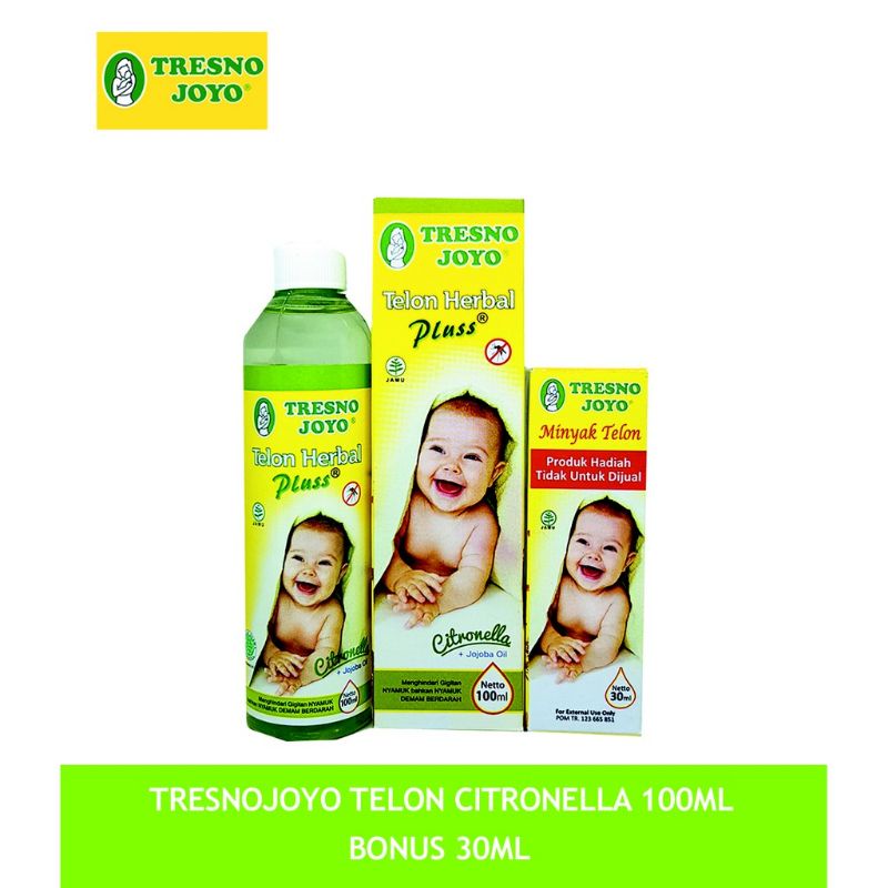 Tresno Joyo Minyak Telon Herbal Plus Citronella 100 ml Free 30 ml