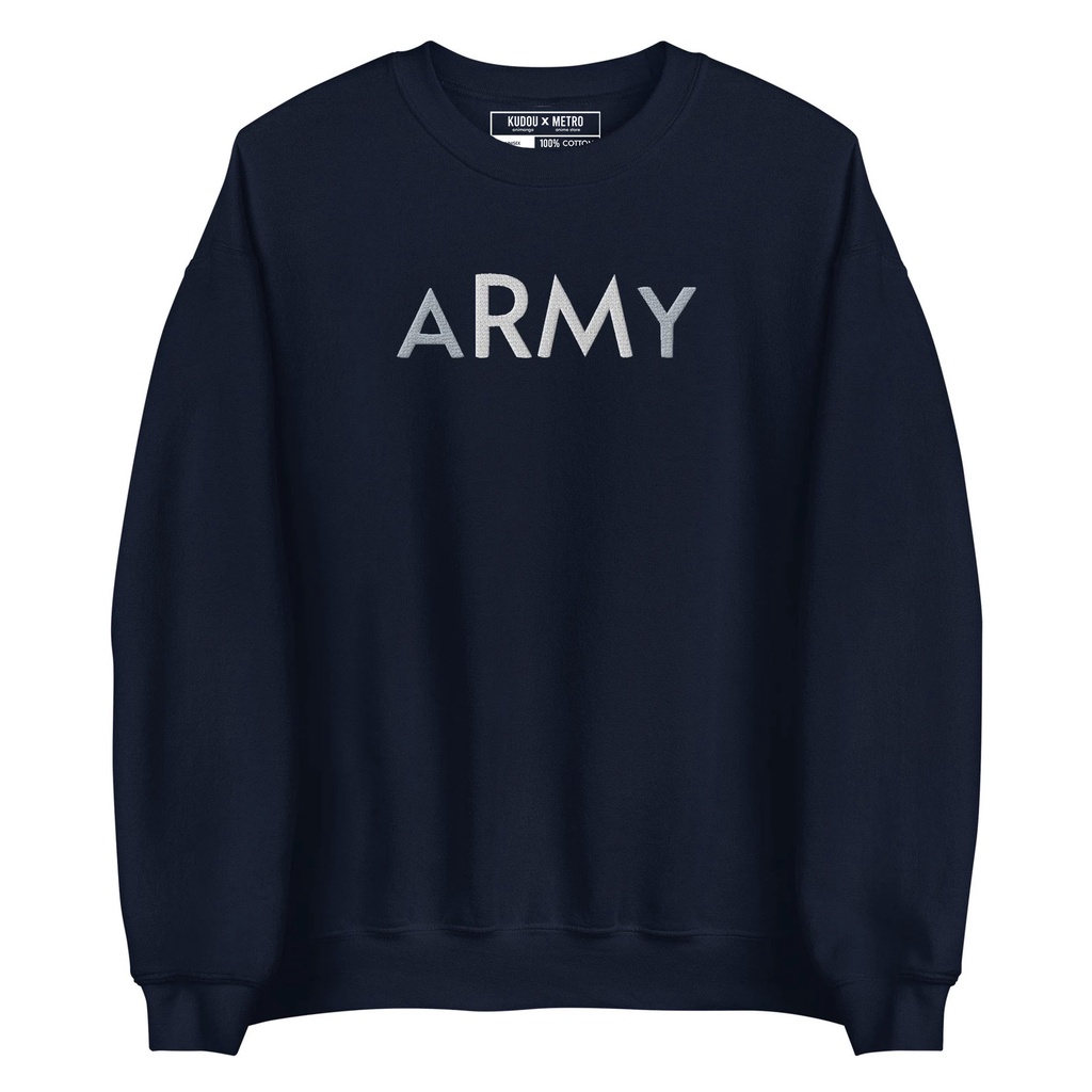 Crewneck Army BTS Embroidery Korean Boy Band Premium Unisex