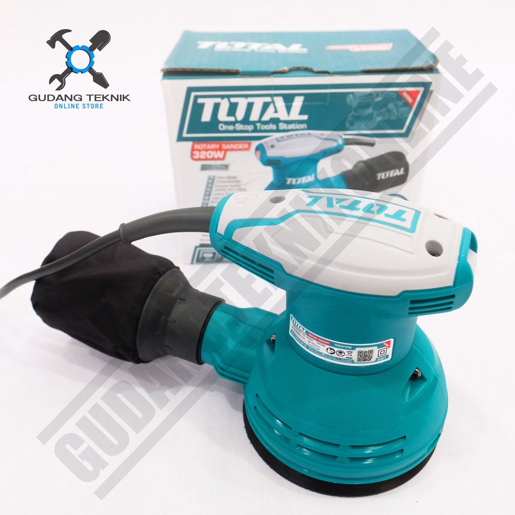 Mesin Amplas Bulat TOTAL TF2031256 / Rotary Sander TF 2031256 - Orbital Sander TOTAL