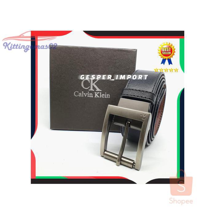 IKAT PINGGANG PRIA GESPER SABUK KTG2I1076 KEPALA PUTAR MODEL JARUM MEN BELT TALI 2IN1 WARNA