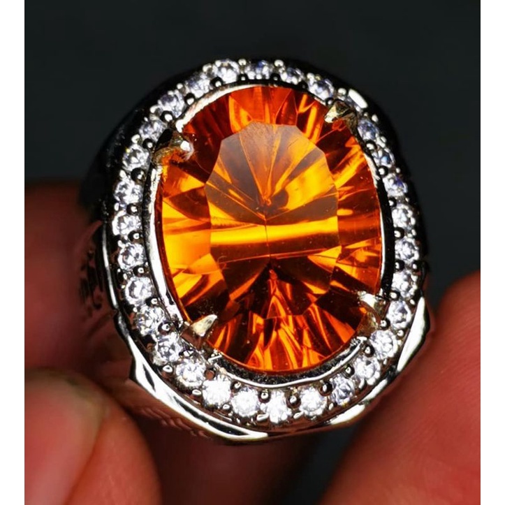 Natural citrine + memo