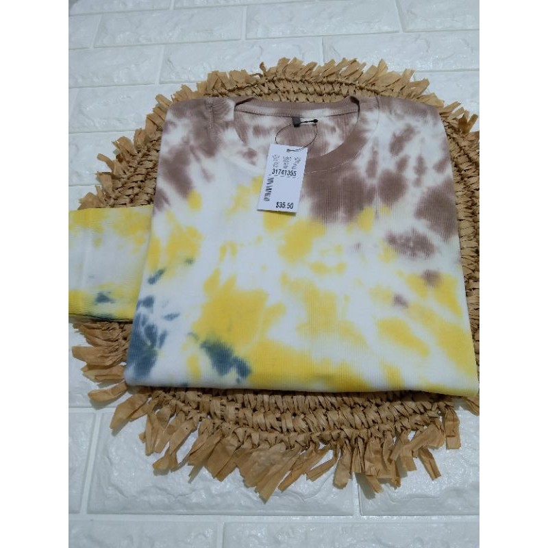 KAOS TIE DYE LENGAN PANJANG TERMURAH/KAOS TIE DYE PRIA WANITA/BAHAN KATUN RIB HALUS