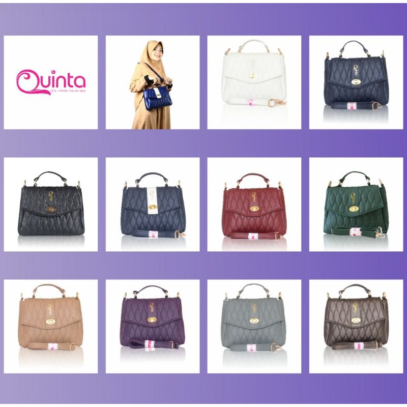 TAS SELEMPANG WANITA ADORA ORIGINAL BY QUINTA/TAS JINJING QUINTA/TAS KERJA WANITA