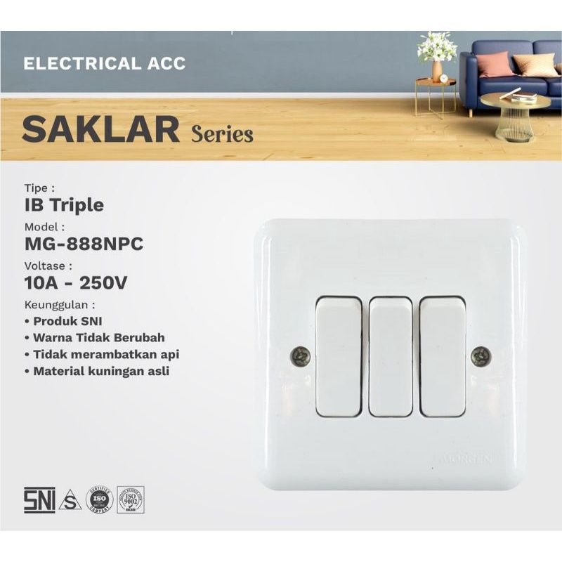 Saklar IB triple Morgen MG-888NPC