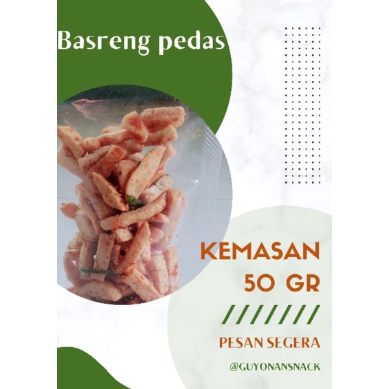 

TERLARIS!!! Basreng pedas kriuk ekstra daun jeruk kemasan 50gr murah