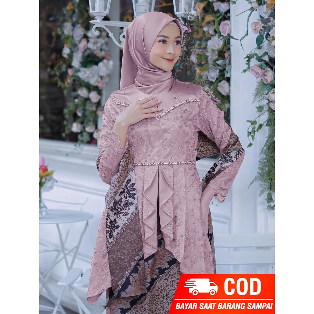 SOLOBATIKSTORE - Ready Set Kebaya Tunik Brukat Modern Kebaya Lamaran Kebaya tunangan termurah Outfit kebaya wisuda nikahan bridesmaid