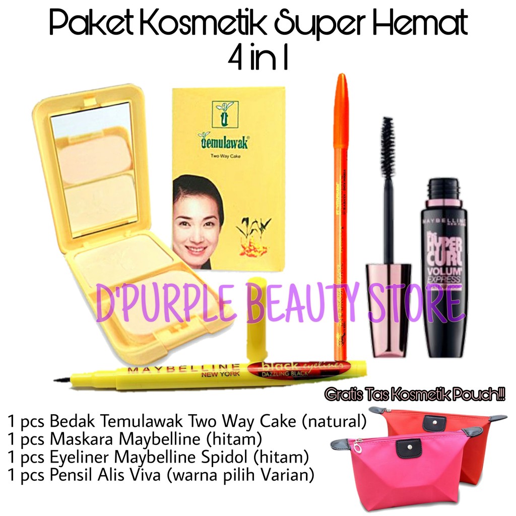 Paket Kosmetik Super Hemat Komplit 4 in 1 - Paket Make Up Hemat Super Komplit 4 in 1
