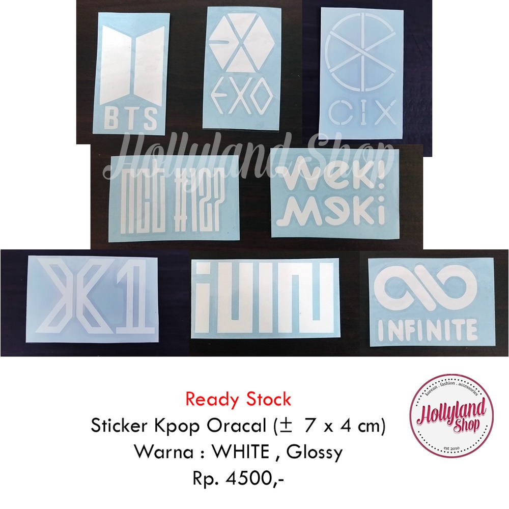 

Sticker Cutting White Glossy (3pcs) BTS EXO CIX NCT127 G-idle dll