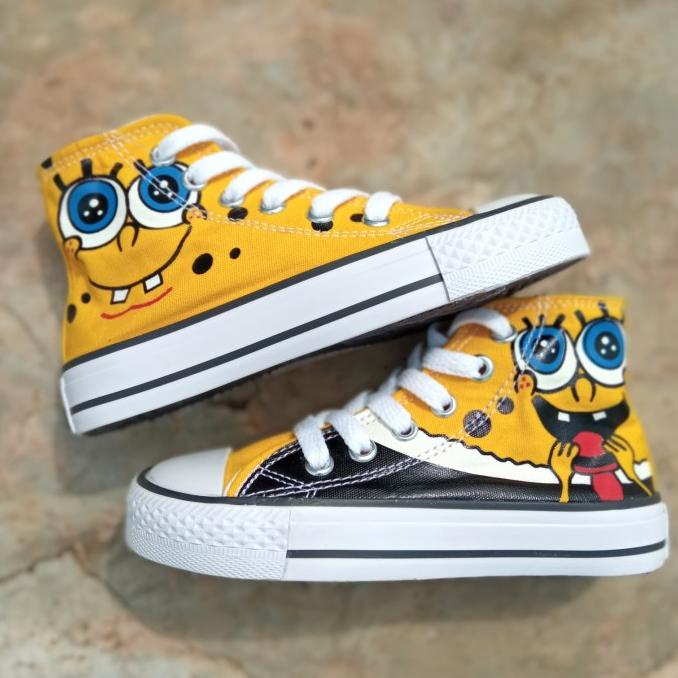 Sepatu anak Converse SpongeBob (PREMIUM)Ready Size 21-28