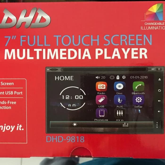 dvd 2din dhd 9818