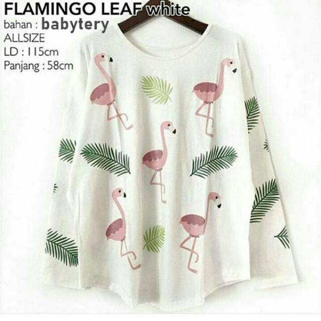 

Jumbo flamingo leaf white ev