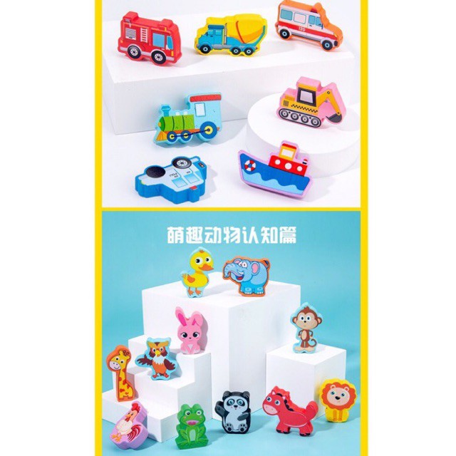 Discount 9 in 1 puzzle board game / Montessori puzzle / 10 in 1 papan edukasi 3d / matching board /