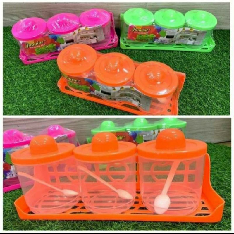 Tempat Bumbu Set isi 4 / Jasminer Kitchen Set