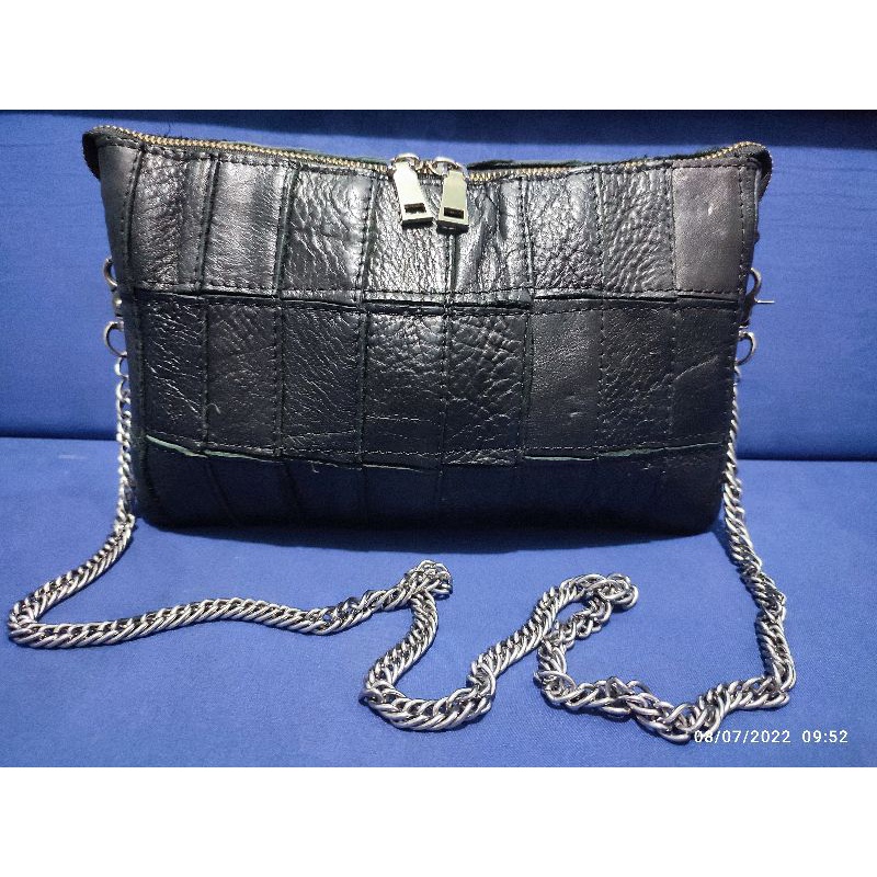 sling rantai kulit asli
