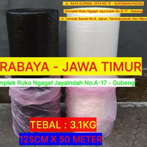 

☏ Bubble Wrap Roll Surabaya 125 Cm x 50 Meter - TEBAL 2KG, Hitam ☻