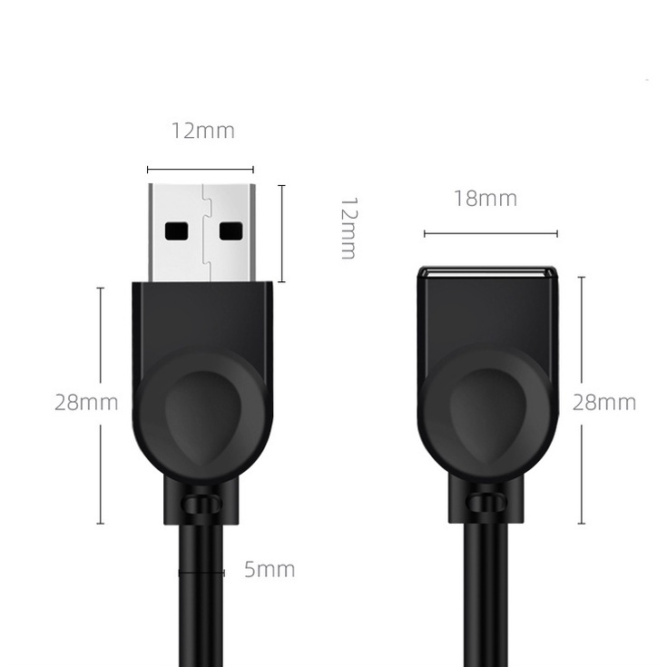 2.0 USB Male To Female Data Extender Cable 1m / 1.5m / 2m / 3m / 5m Extension For U Disk Mouse Phone Keyboard Gamepad Charging Electronic Accessories