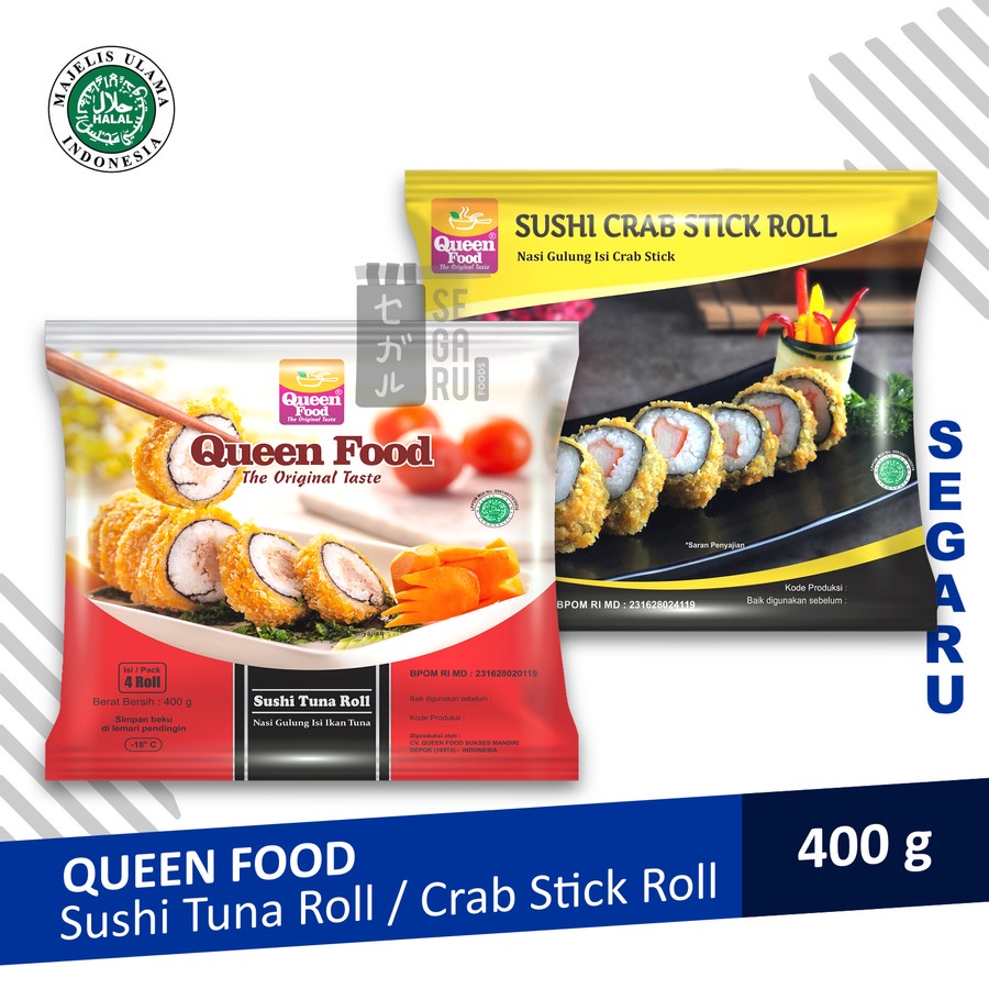 

Queen Food Japanese Sushi Roll Instant isi Tuna / Kani Crabstick