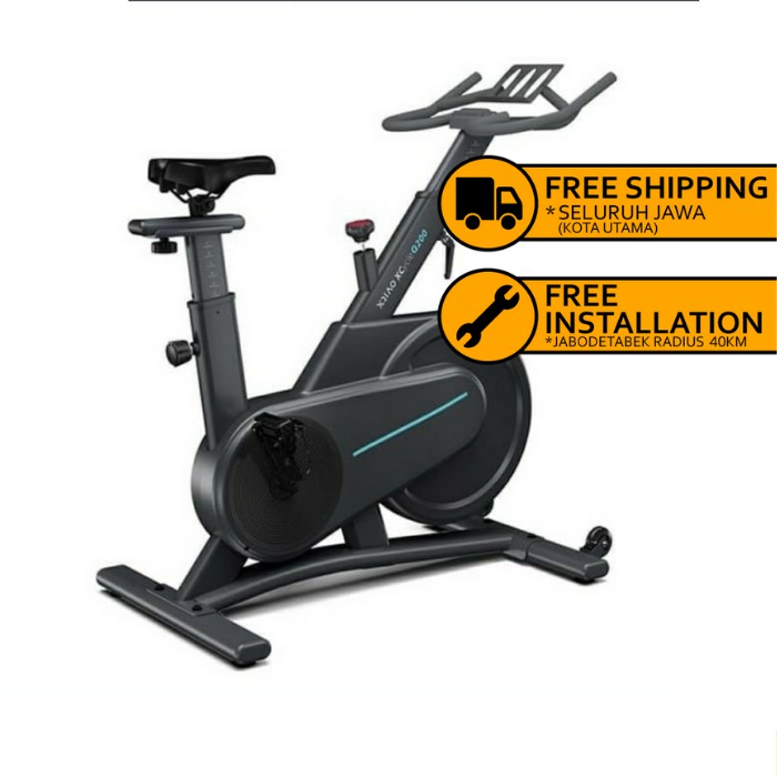 OVICX Q200 Spinning Bike - Hitam, Baja Oval Tahan Korosi, 15.8 kg Flywheel Magnetik