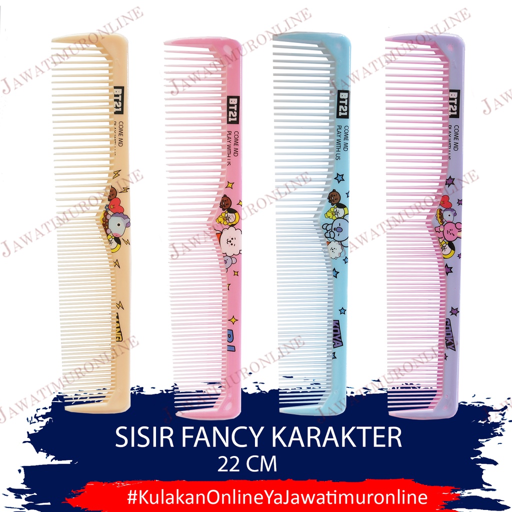 Sisir Rambut Model Panjang Karakter Fancy 22 cm