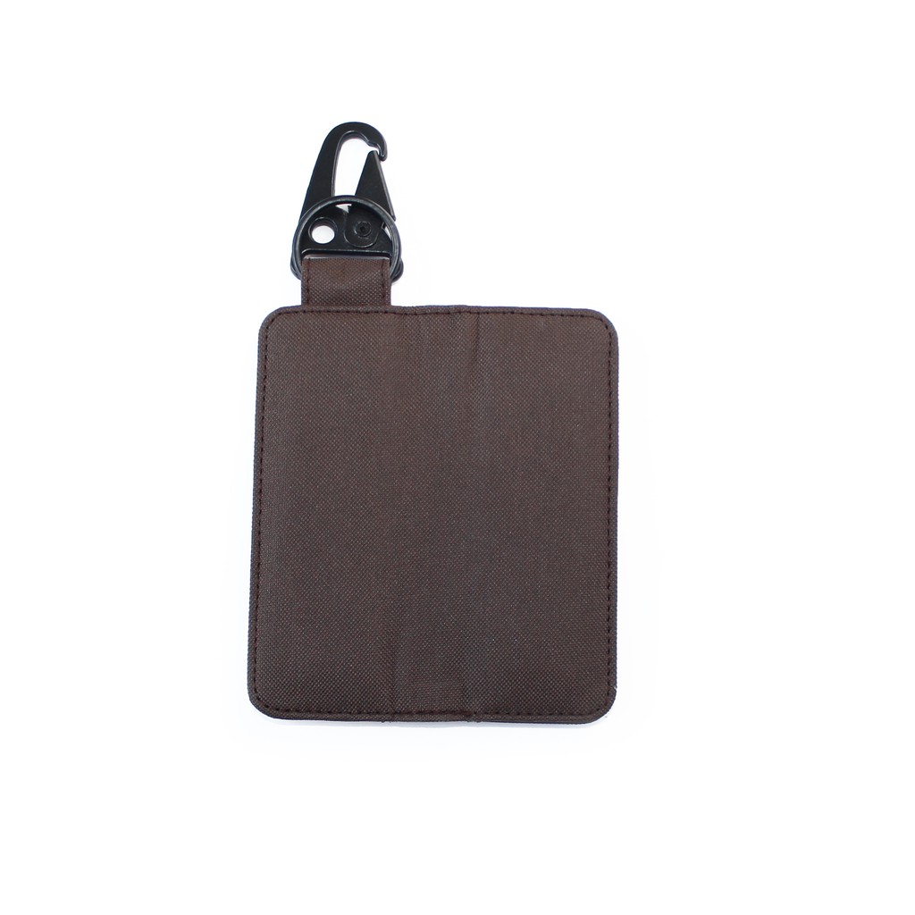 DOMPET STNK MOTOR MOBIL GANTUNGAN KUNCI CARABINER COKLAT EMDS88