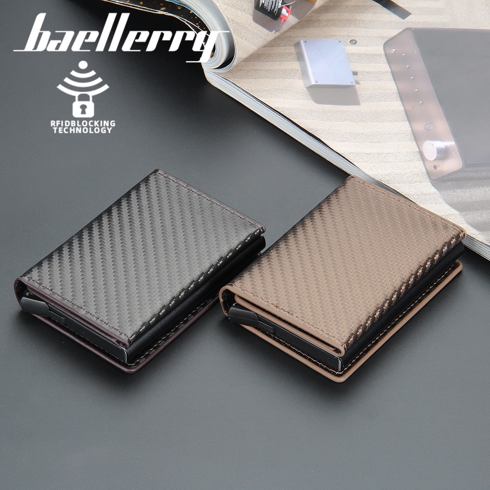 ORIGINAL BAELLERRY K9142 DOMPET KARTU LONTAR DENGAN PENUTUP MAGNET BAHAN KULIT PU HIGH GRADE