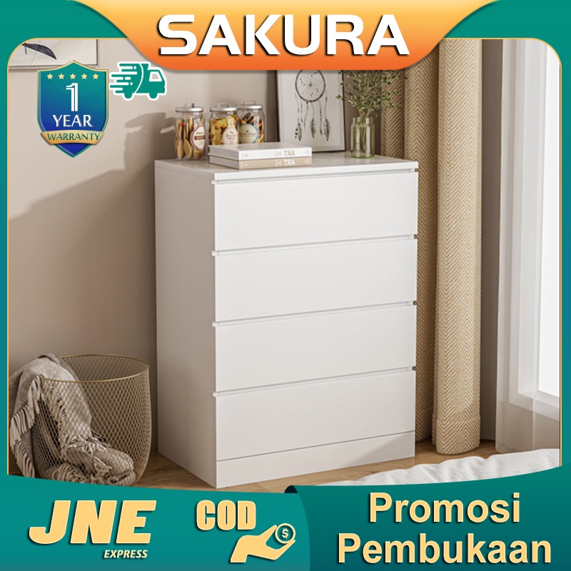 Weyon Sakura lemari laci/rak laci/rak laci susun/Kabinet Laci/Rak Penyimpanan Multifungsi/drawer/4-Tier Laci Kabinet(F15A）