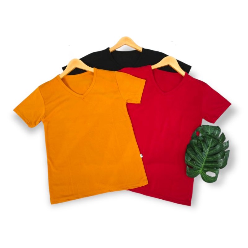 (Khusus warna BEST SELLER) Kaos Polos V / Kaos Spandex Polos / Kaos Polos/kaos Murah