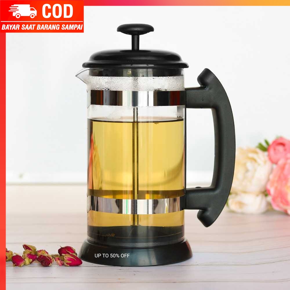 (100% BARANG ORI) i Cafilas French Press Coffee Maker Pot 1 Liter - T35068