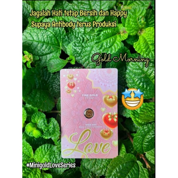 Mini gold gift series love 0.1 gram free nota distributor