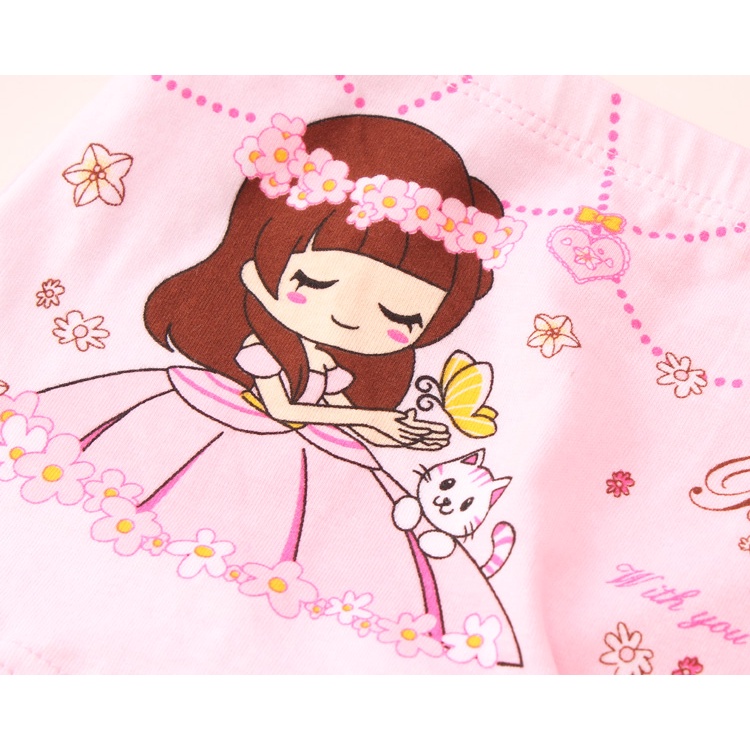 【Happy Baby】2-12Tahun CD013 Celana Dalam Boxer Anak Perempuan Motif  Princess +Kucing+Kupu-kupu