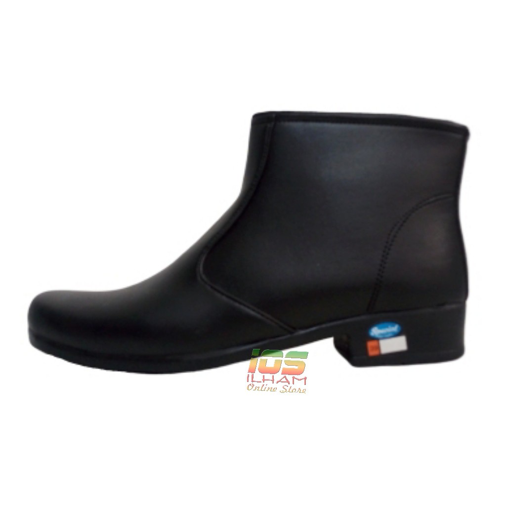 CWE Sepatu Pantofel PDH PDL Boot Hak 5Cm Resleting Wanita Polwan Size 37-41