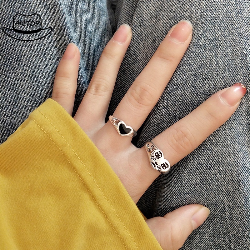 Cincin Wanita Desain Wajah Menangis Kreatif Untuk Malam / Club / Hadiah ANTOP