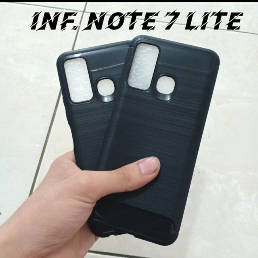 INFINIX NOTE 8 NOTE 7 NOTE 7 LITE Silicon Carbon Slim Fit Soft Case Premium