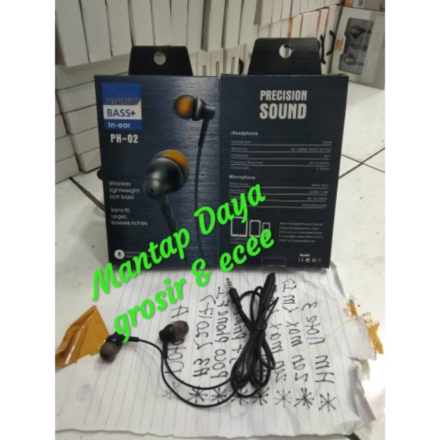 Headset PHILIPS PH-02 bass full high quality