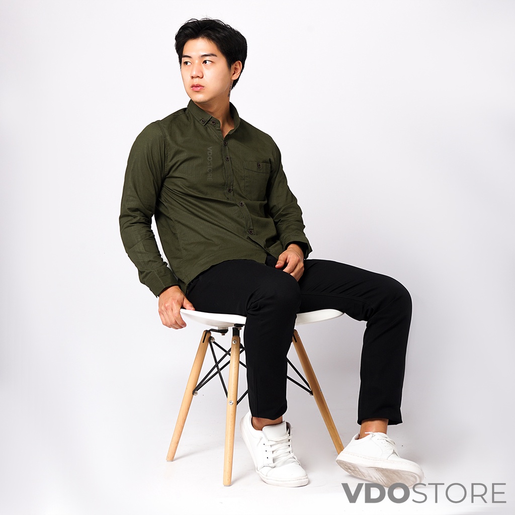 KEMEJA PRIA ARMY BASIC LENGAN PANJANG BAJU DEWASA POLOS PREMIUM KEMEJA KERJA TEBAL M L XL ARMY KEMEJA KANTOR FORMAL SANTAI CASUAL SEMI KASUAL VIRAL MURAH KATUN KUALITAS