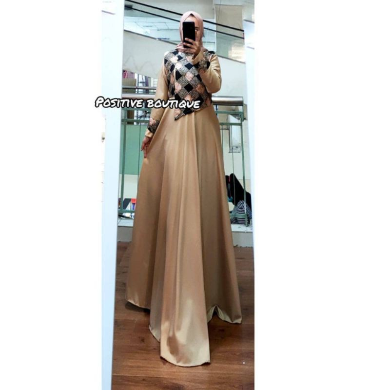 gamis kombinasi batik cap / G 11 / by positive boutique