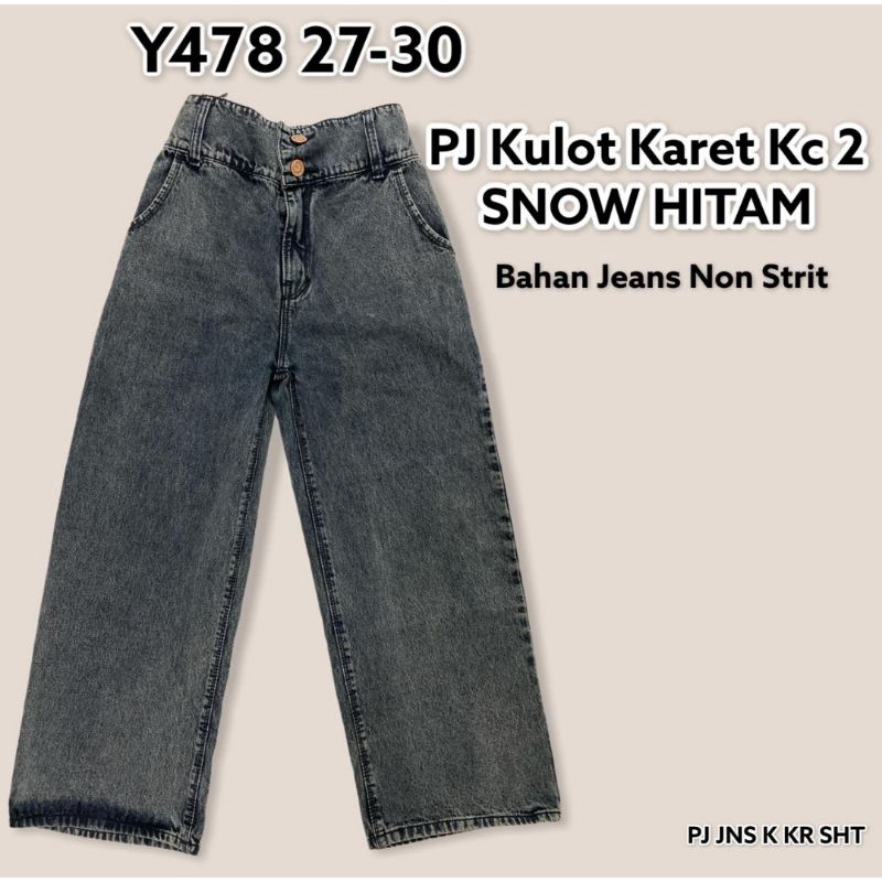 OOTD SZ 27-34 Kulot Jeans Pinggang Karet Premium Quality