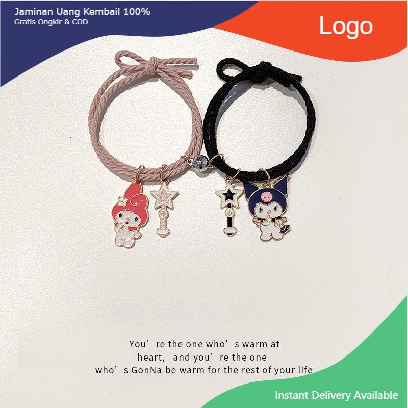 Baru 2pcs gelang magnet kuromi-melody/ gelang magnet Couple pasangan persahabatan goodthingsgoodmood
